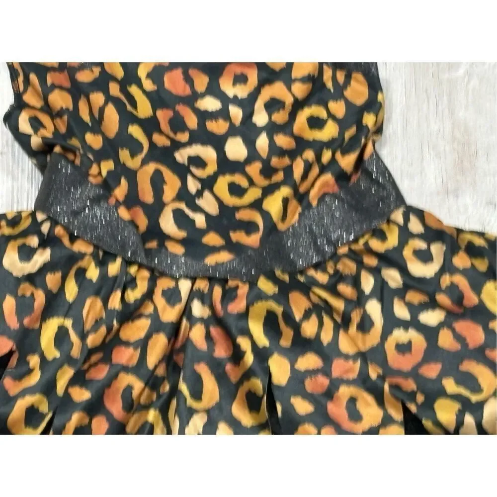 Leopard cheetah cave girl dress Halloween costume size 4-6